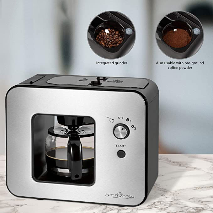 مشخصات قهوه ساز آسیاب دار پروفی کوک مدل proficook coffee make  PC-KA1152