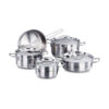 خرید سرویس قابلمه ٩ پارچه استیل کرکماز مدل آلفا Korkmaz 9Pcs 1660