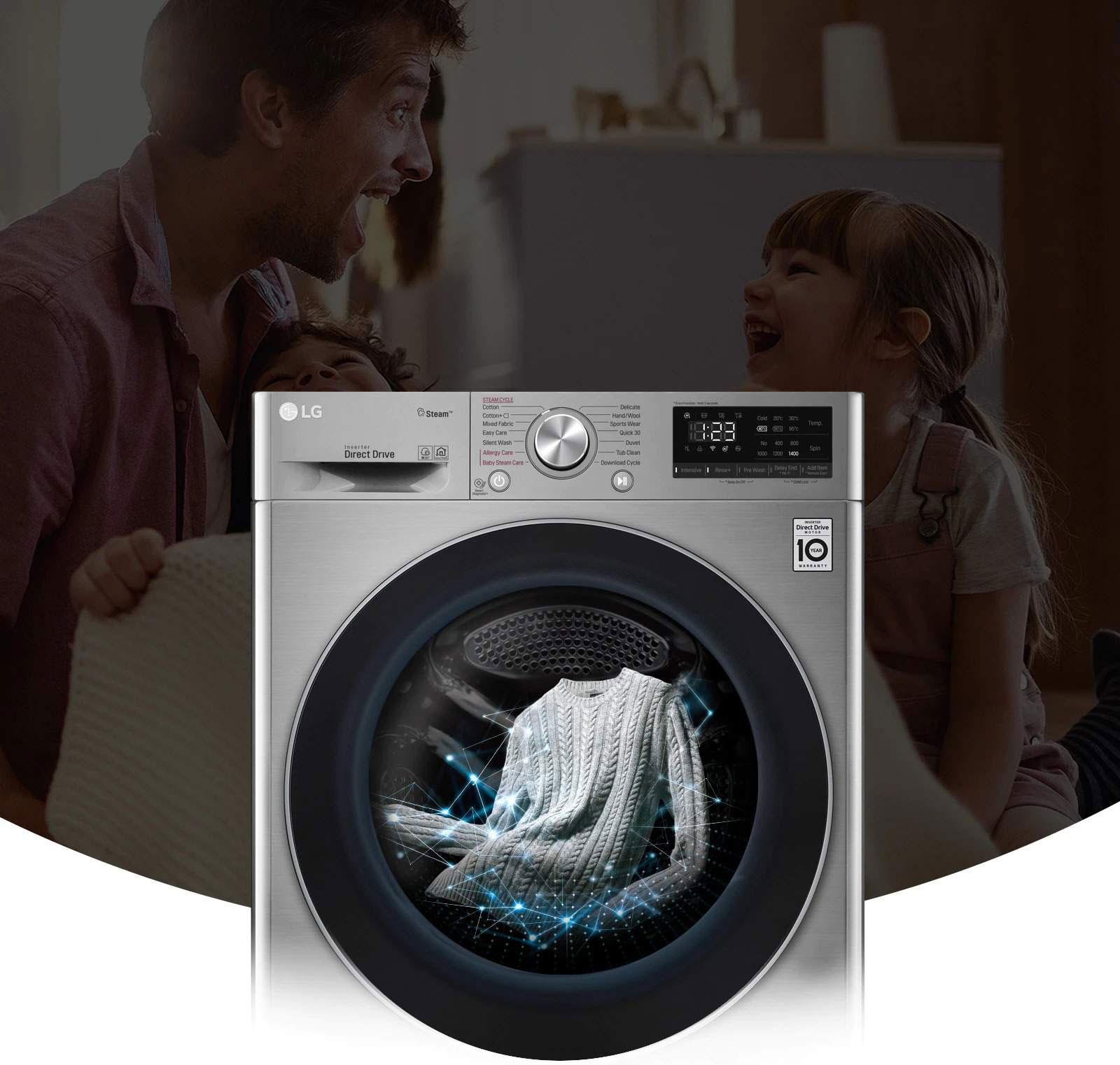 ماشین لباسشویی ال جی مدل LG WV4149AVP Washing Machine 8Kg