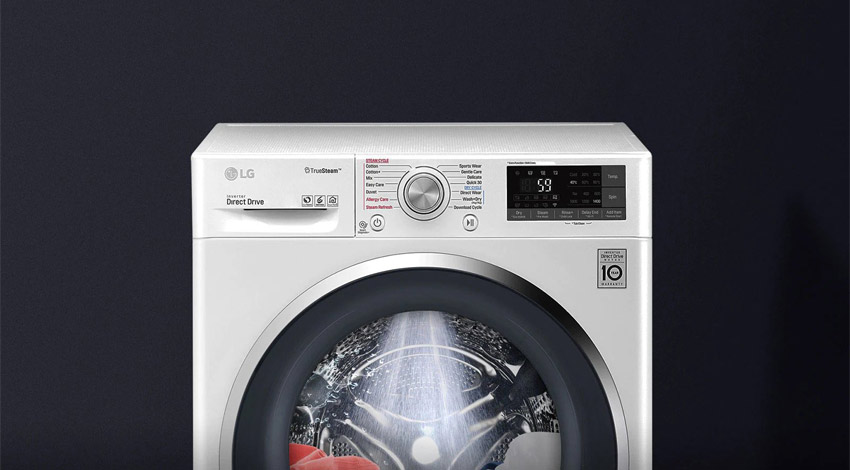 امکانات ماشین لباسشویی ال جی مدل LG F4J6TNP8S Washing Machine 8Kg