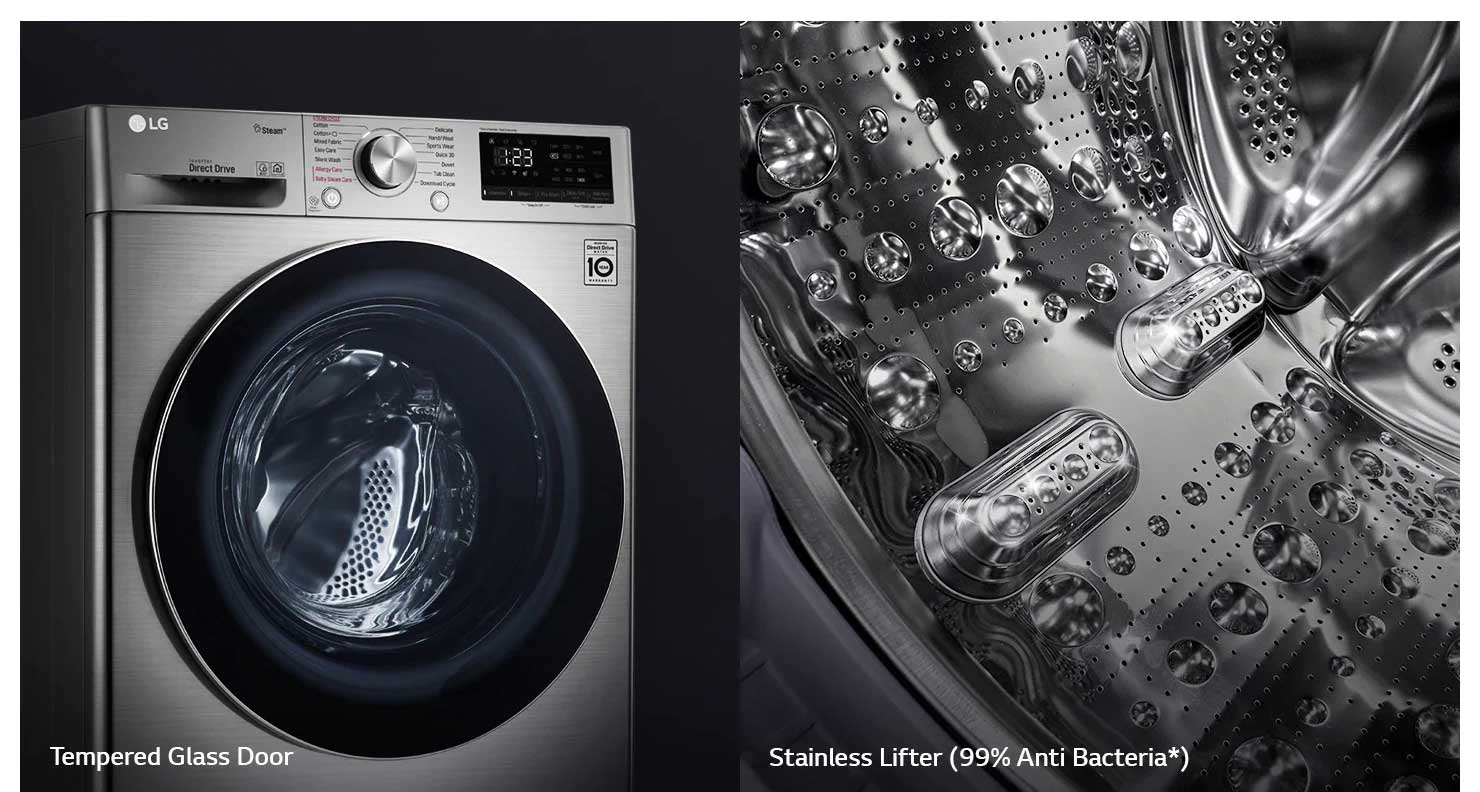 جنس ماشین لباسشویی ال جی مدل LG F4V710STSE Washing Machine 10.5Kg