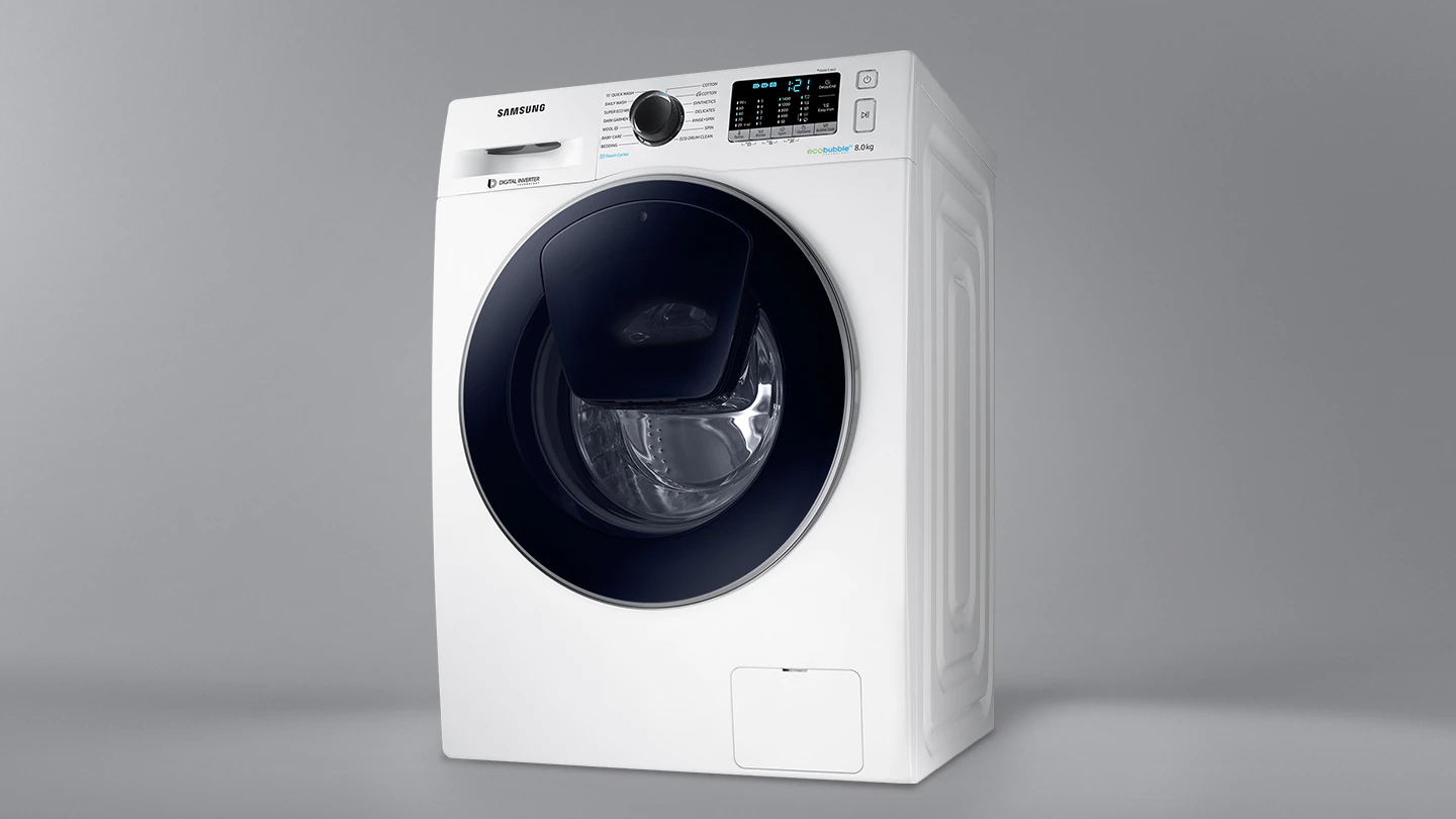 مشخصات ماشین لباسشویی سامسونگ مدل Samsung WW90K54E0UW AddWashᵀᴹ front loader washing machine 9KG