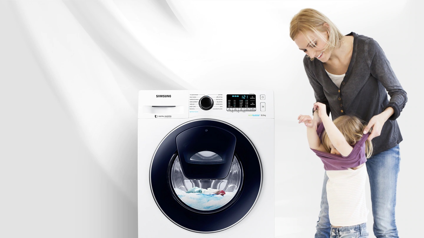 ماشین لباسشویی 8 کیلو ادواش سامسونگ مدل Samsung 8.0 kg Ecobubble™ Front Load Washing Machine WW80K54E0WW
