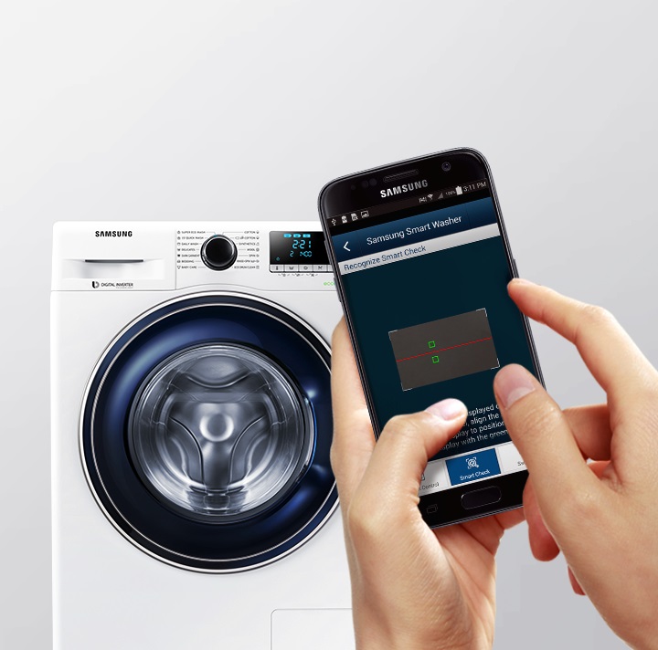 ماشین لباسشویی 8 کیلویی سامسونگ مدل Samsung washing machine EcoBubble™, 8kg WW80J5555FW1FH