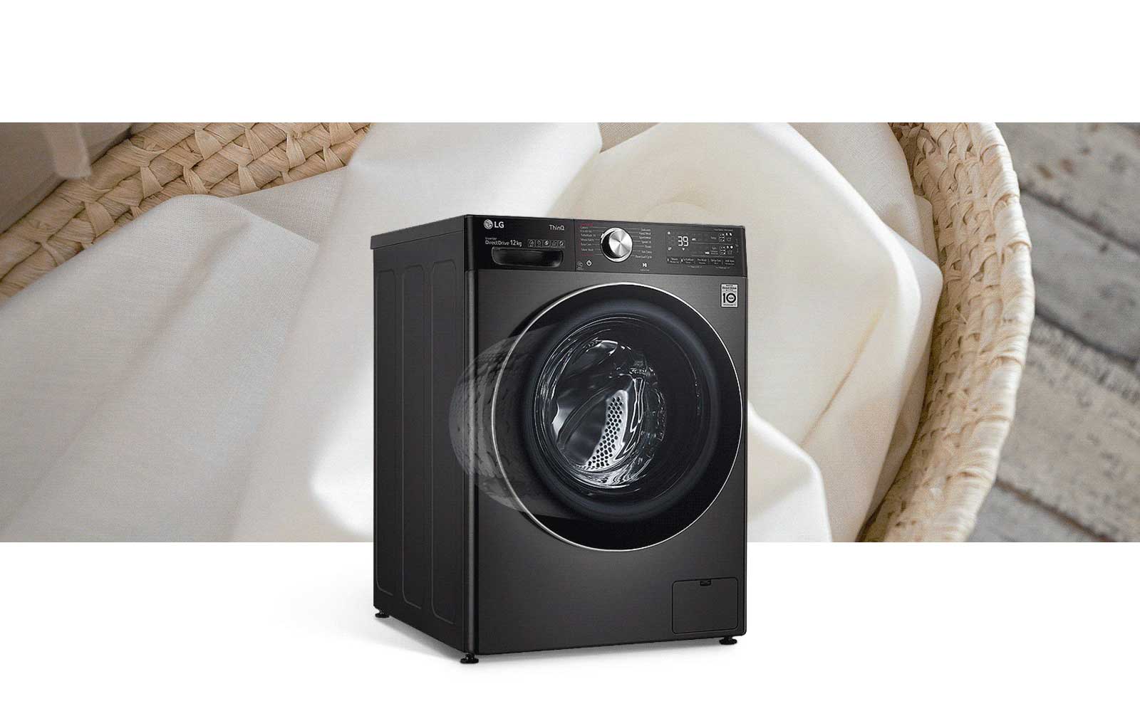 ماشین لباسشویی ال جی مدل LG WDV1260BRP Washing Machine 12Kg