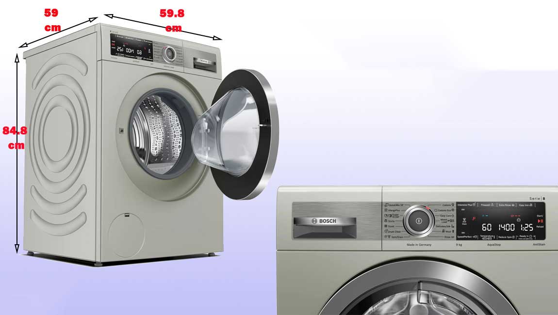 مشخصات ماشین لباسشویی بوش مدل BOSCH WAV28MX0ME Washing Machine 9kg