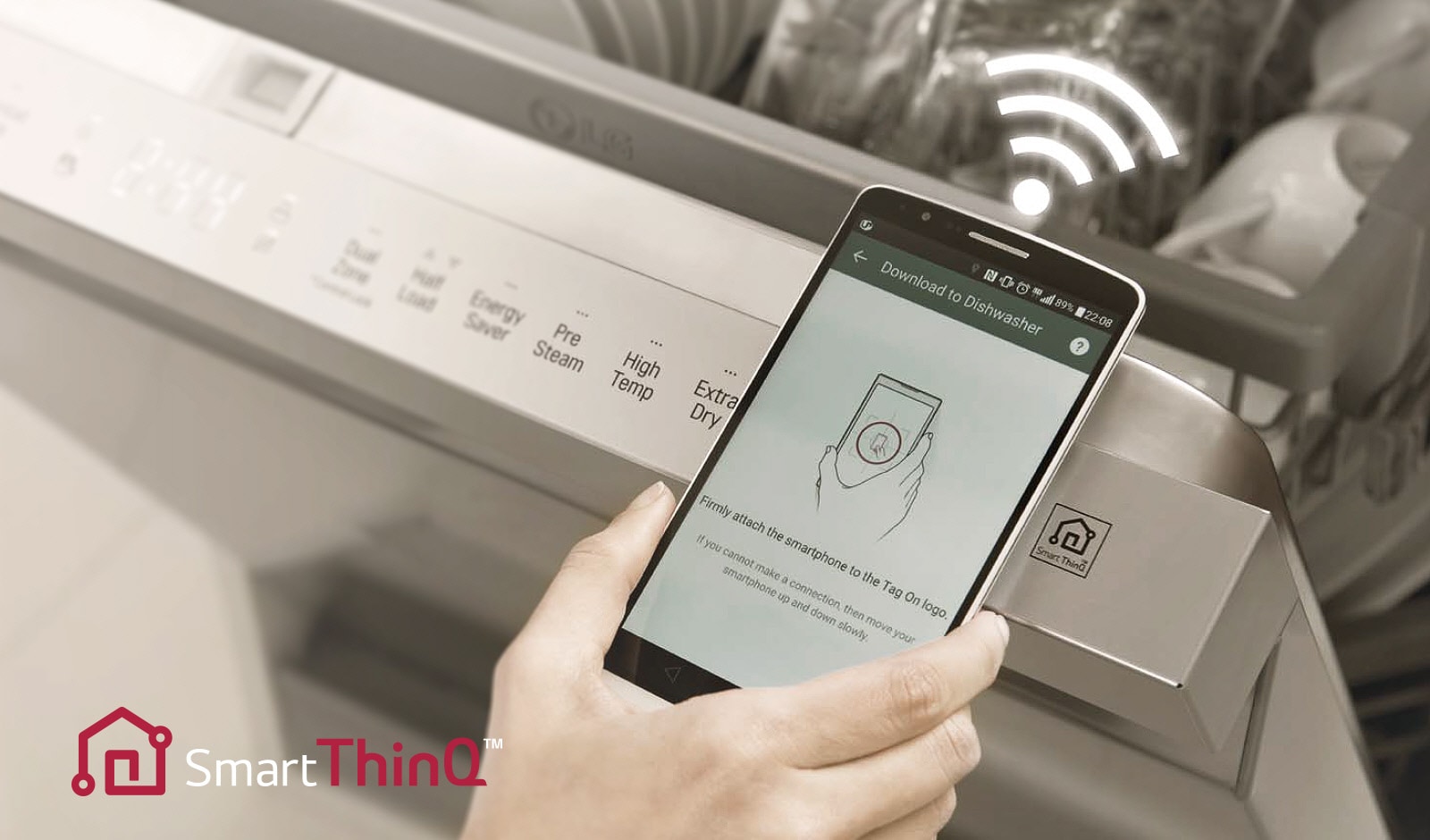 امکانات ماشین ظرفشویی ١٤ نفره ال جی مدل LG dishwasher DFB512FW