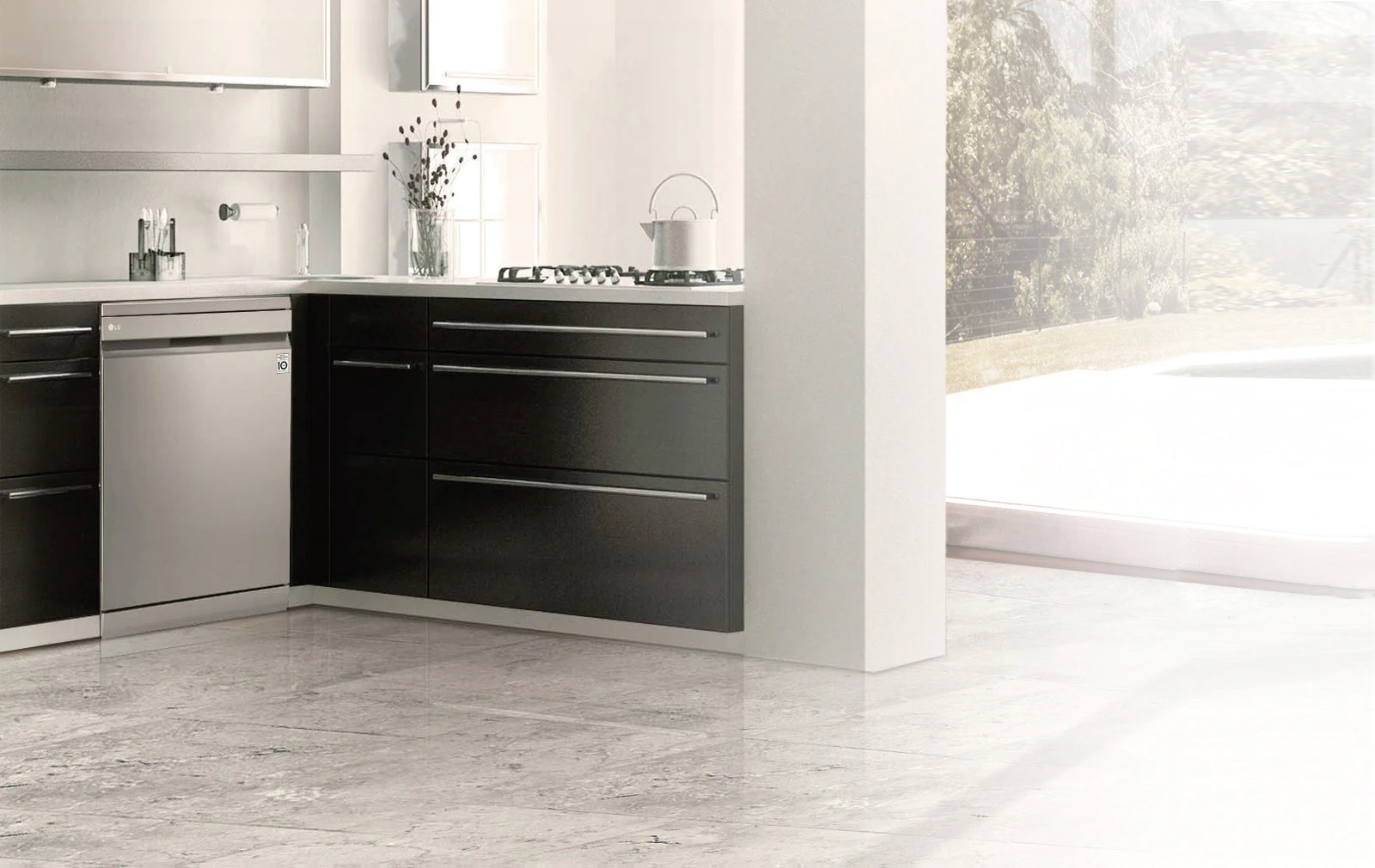 کیفیت ماشین ظرفشویی ١٤ نفره ال جی مدل LG dishwasher DFB425FP