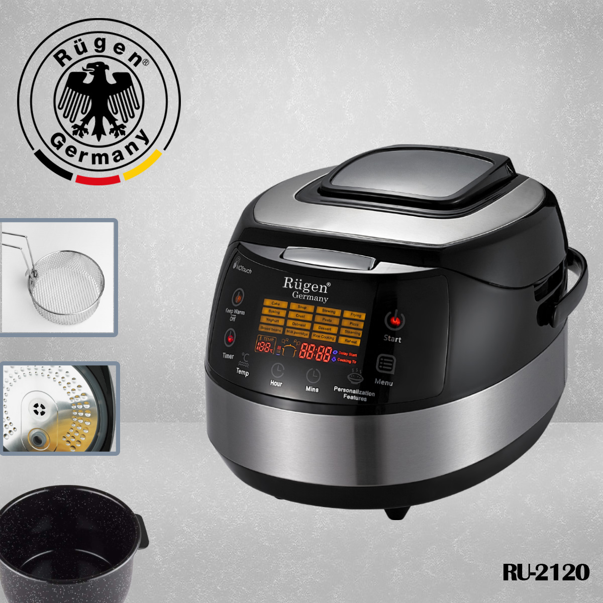 مشخصات پلوپز همه کاره روگن مدل Rugen rice cooker RU-2120