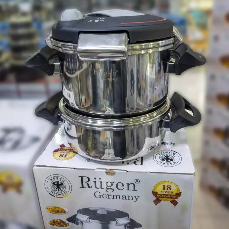 قیمت زودپز روگازی دوقلو روگن مدل Rugen twin Pressure cooker Ru-6020
