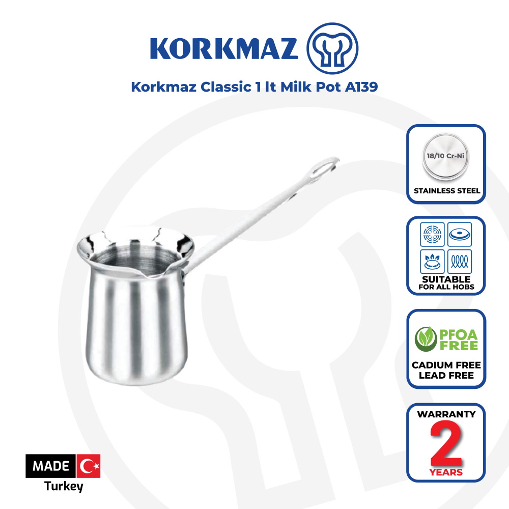 ویژگی های شیر جوش کورکماز مدل Korkmaz CLASSIC Milk Pan A139