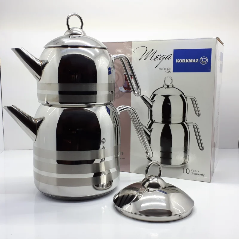 ویژگی های کتری و قوری کرکماز مدل Korkmaz MEGA A091 Kettle and Teapot
