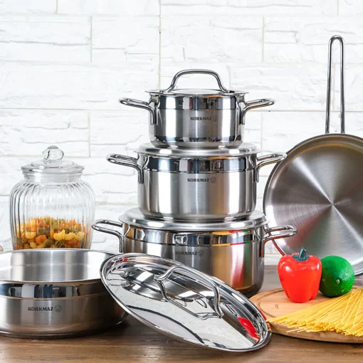 قیمت سرویس قابلمه 14 پارچه کرکماز مدل Korkmaz Alfa Grande A1089 Pot Set