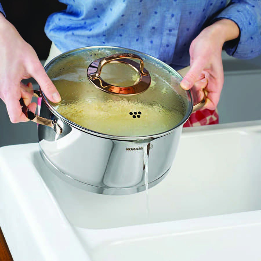 مشخصات سرویس آشپزخانه 15 پارچه کرکماز مدل Korkmaz Steama A1702 Kitchen Service