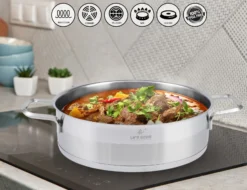 ماهیتابه 32 دودسته استیل P12 لایف اسمایل مدل LIFEP12SHR32