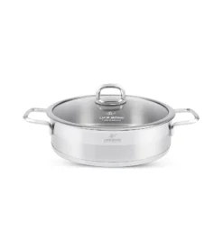 ماهیتابه 28 دودسته استیل P12 لایف اسمایل مدل LIFEP12SHR28
