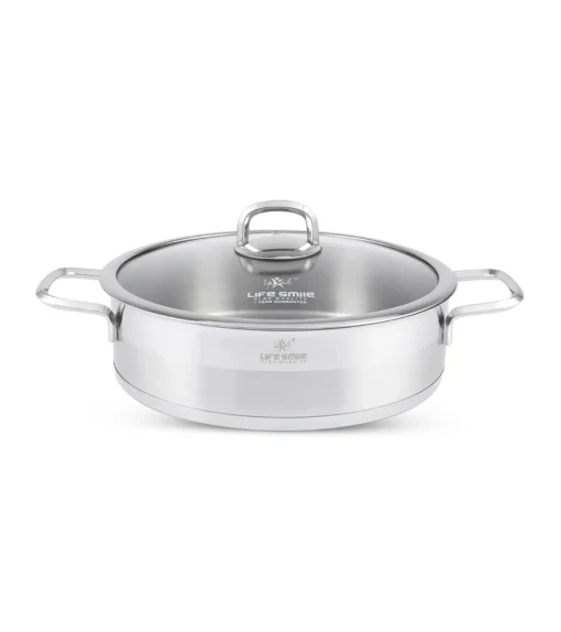 ماهیتابه 32 دودسته استیل P12 لایف اسمایل مدل LIFEP12SHR32