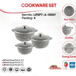 سفارش آنلاین سرویس 6 پارچ لایف اسمایل مدل LIFEP7-6 سایز20-24-28