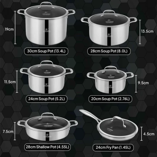قیمت سرویس قابلمه لایف اسمایل مدل P-18 ۱۲ پارچه استیل کف لیزری