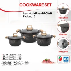 قیمت سرویس قابلمه 6 پارچه لایف اسمایل مدل MR6