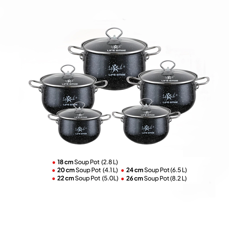 سرویس قابلمه 10 پارچه لایف اسمایل لعابی مدل NMLP-10S-F1