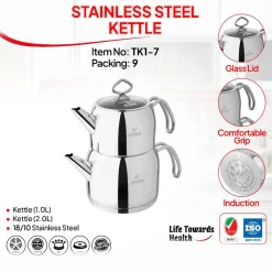 خرید ست کتری و قوری لایف اسمایل مدل TK 1-7