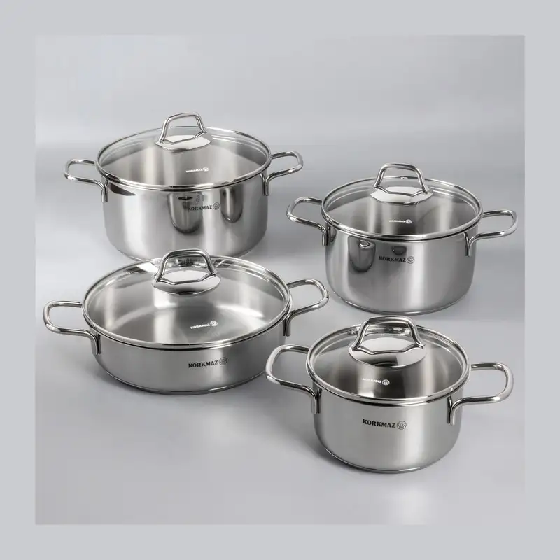 دلیل خرید سرویس قابلمه استیل کرکماز مدل A2794 ظرفیت ۸ پارچه