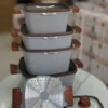 تعداد سرویس قابلمه ۱۰ پارچه مربعی روگن مدل Ru-7015