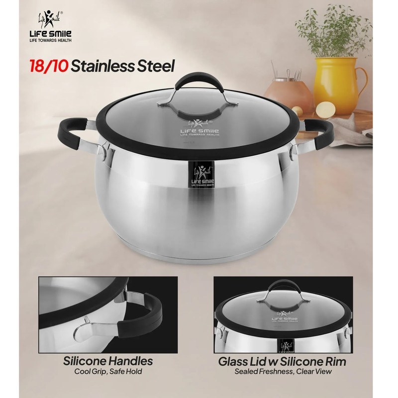 سرویس قابلمه ۶ پارچه استیل لایف اسمایل مدل LIFEP22-6-2 - Image 6
