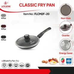 تابه تک دسته گرانیتی سایز 20 لایف اسمایل مدل FLCM2f-20