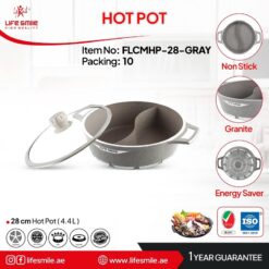 تابه دو قسمتی ۲۸ سانتی گرانیت لایف اسمایل FLCMHP-28