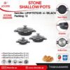 ست تابه دو دسته گرانیتی 6 پارچه لایف اسمایل LIFEP17SHR-6-1