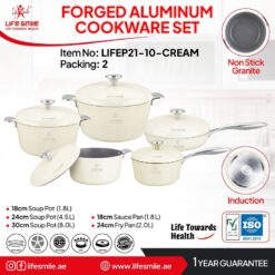 سرویس قابلمه 10 پارچه گرانیت لایف اسمایل LIFEP21-10