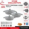 ست تابه دو دسته گرانیتی 6 پارچه لایف اسمایل LIFEP7STSHR-6-3