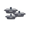 ست تابه گرانیت مربعی لایف اسمایل مدل SPHM-S-SHR-6-3