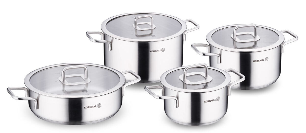 مشخصات سرویس قابلمه 8 پارچه استیل کرکماز A2931 Stella