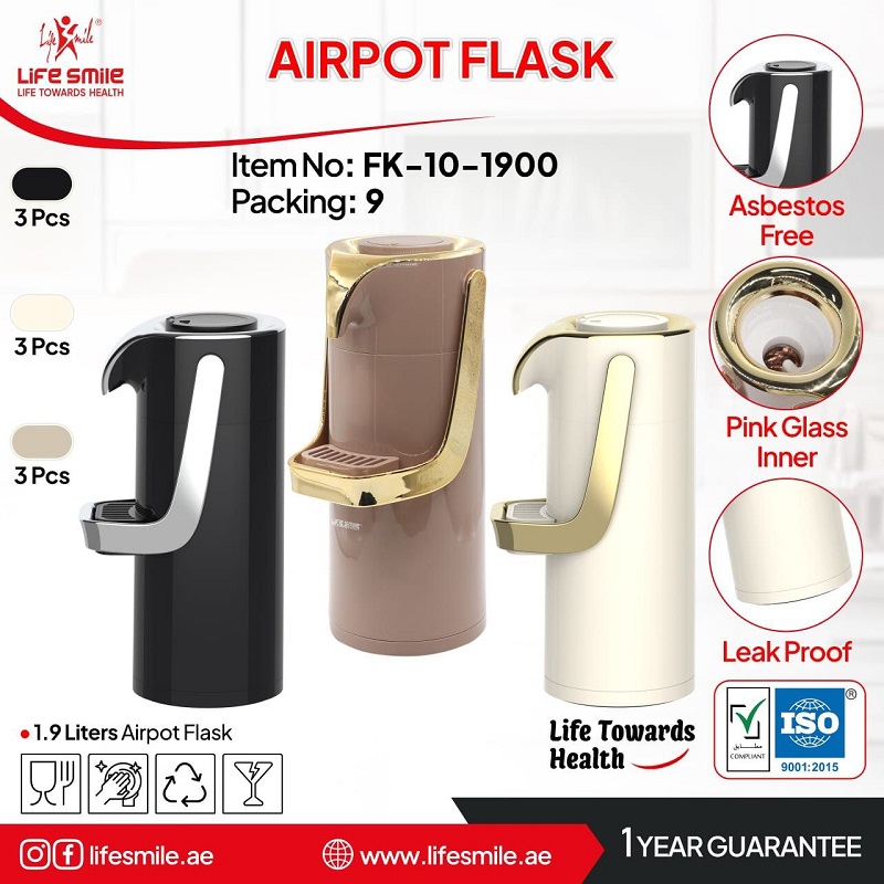 فلاسک ایرپات وکیوم ۱.۹ لیتری لایفاسمایل مدل FK-10-1900