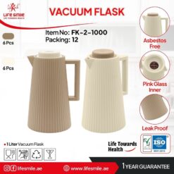 فلاسک وکیوم یک لیتری لایف‌اسمایل مدل FK-2-1000