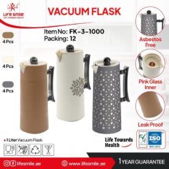 فلاسک وکیوم یک لیتری لایف‌اسمایل مدل FK-3-1000