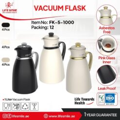 فلاسک وکیوم یک لیتری لایف‌اسمایل مدل FK-5-1000