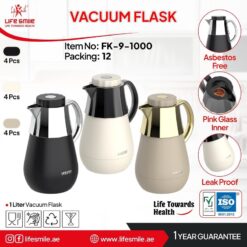 فلاسک وکیوم یک لیتری لایف‌اسمایل مدل FK-9-1000