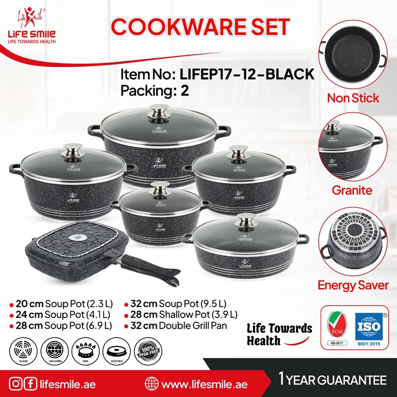 سرویس قابلمه 12 پارچه گرانیتی لایفاسمایل مدل LIFEP17-12 - Image 2
