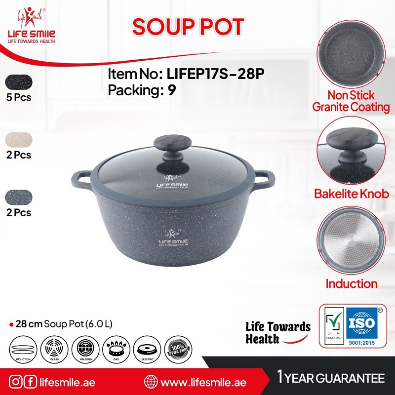 قابلمه سایز 28 گرانیتی لایف اسمایل LIFEP17S-28P
