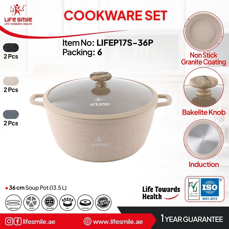 قابلمه سایز 36 گرانیتی لایف اسمایل LIFEP17S-36P