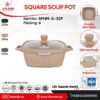 قابلمه مربع گرانیتی سایز 32 لایف اسمایل مدل SPHM-S-32p