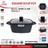 قابلمه مربع گرانیتی سایز 36 لایف اسمایل مدل SPHM-S-36p