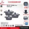 ست قابلمه ۶ پارچه مربعی گرانیتی لایف‌اسمایل مدل SPHM-S-6